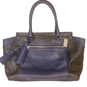 Coach Navy and Black Shoulder Bag